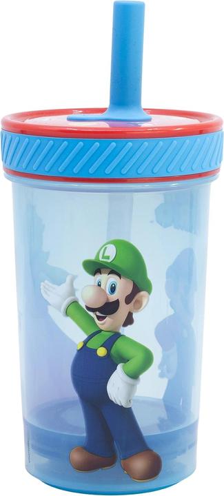 Produktbild Stor Super Mario "Fun Emotions" - Drop Safe - Auslaufsicherer Becher mit Silikonstrohhalm (370 ml)