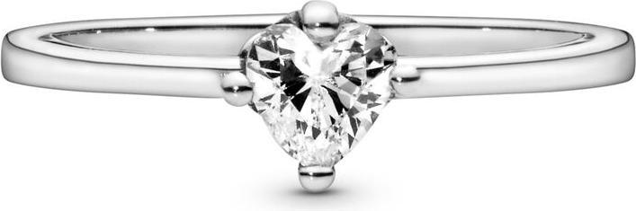 Immagine prodotto Pandora Anello solitario con cuore chiaro (48, 925 Argento)