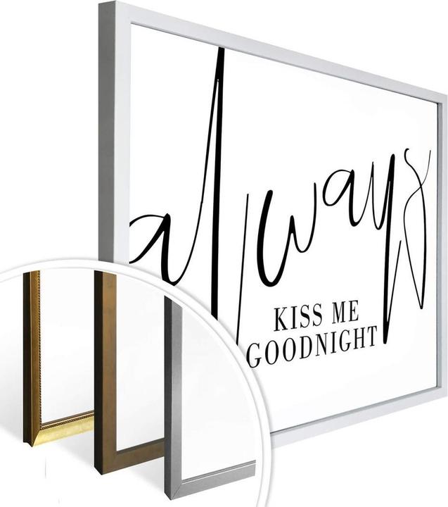 Image du produit Trenddeko Embrasse-moi toujours pour me dire bonne nuit (40 x 30 cm)