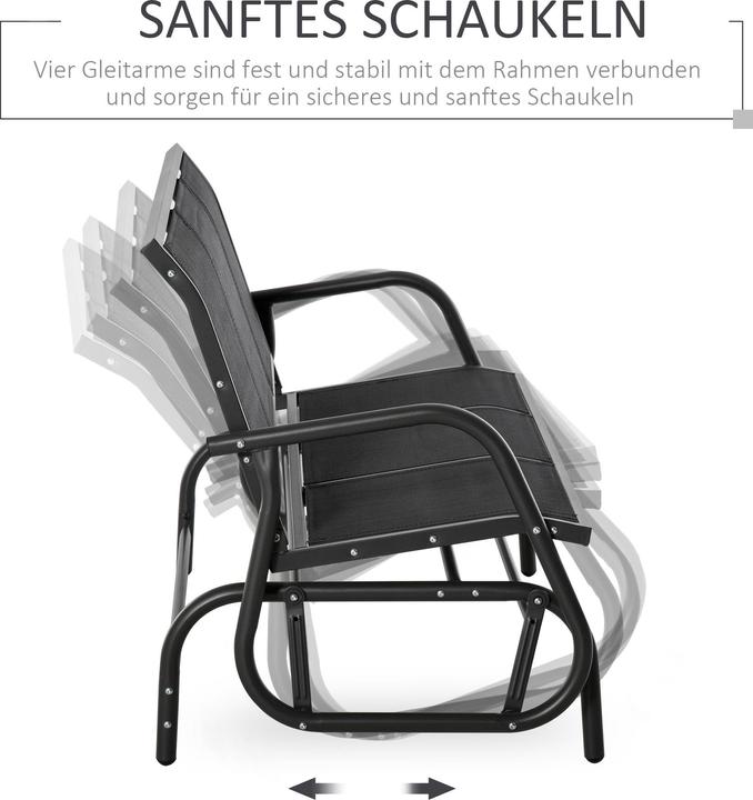 Produktbild Outsunny Schaukelbank 3-Sitzer