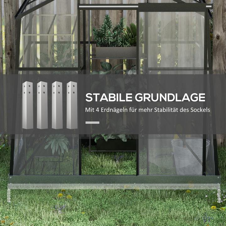 Produktbild Outsunny Gewächshaus mit Schiebetür und integriertes Rinnensystem