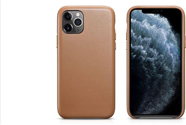 Image du produit iCarer iPhone 11 Pro Max - cuir marron clair dos (Apple iPhone 11 Pro Max)