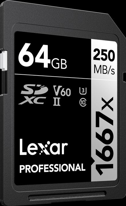 Lexar Professional 1667x (64 GB, SDXC, U3, UHS-II)