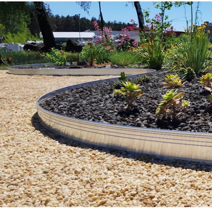 Immagine prodotto Green Split Set di 10 bordure in alluminio ultraresistenti da 24 cm x 1 m (lunghezza 10 m) | bordatura per (1000 cm)