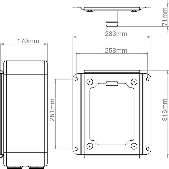 Immagine prodotto Mountson MS71B - Supporto a parete Premium per Sonos Sub (Installazione a parete, Non mobile)