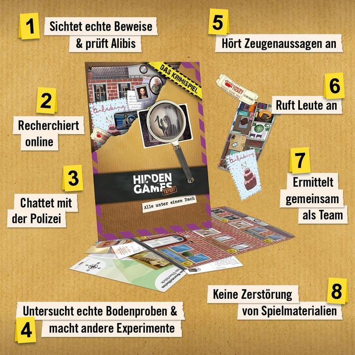 Produktbild Hidden Games Alle unter einem Dach - Krimispiel (Deutsch)