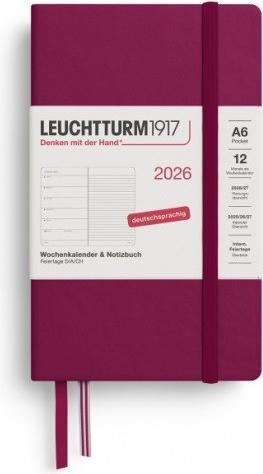 Image du produit Leuchtturm1917 Leuchtturm 1w/S Pocket Hc P.Red (A6)