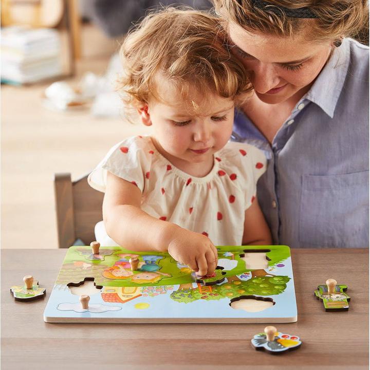 Actual product image Haba Grasping puzzle orchard (8 pieces)