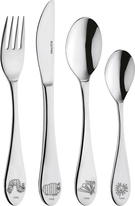 Actual product image Geda Labels Children's cutlery "Caterpillar glutton" 4 pcs.
