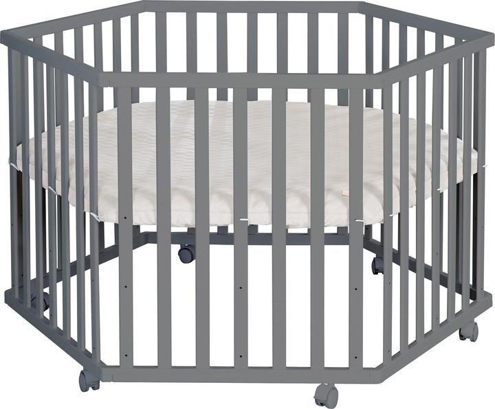 Image du produit Roba Parc hexagonal Greyish surpiqué (118.50 cm, 103.50 cm, Panneau de bois MDF)