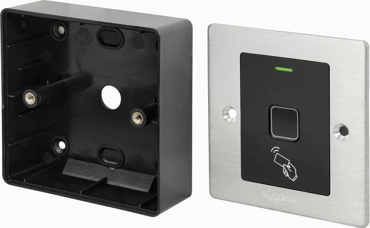 Sygonix SY-6097868 Fingerprint/RFID Zugangssystem Unterputz 12 V/DC, 18 V/DC IP (Fingerabdruck, Schlüsselkarte)