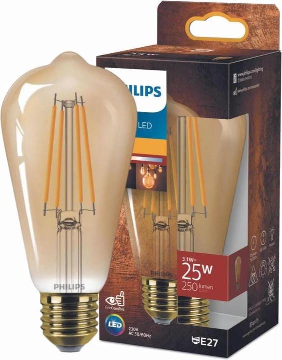 Produktbild Philips Amber (E27, 3.10 W, 250 lm, 1 x, F)