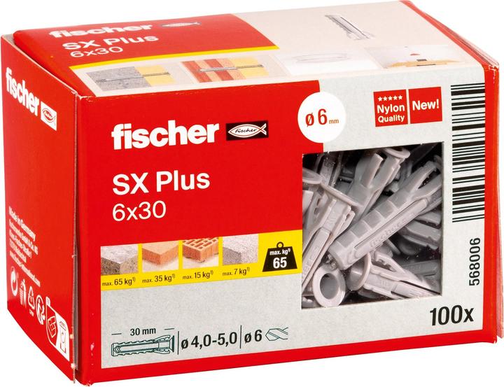 Image du produit Fischer Cheville SX Plus 6x30 (100 pcs)