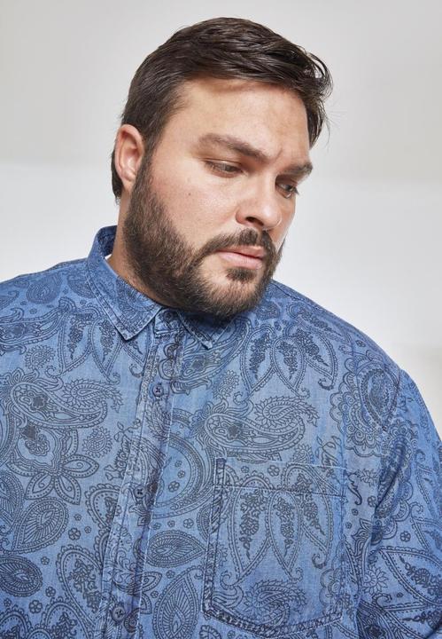 Image du produit Urban Classics Printed Paisley Denim Shirt (S)