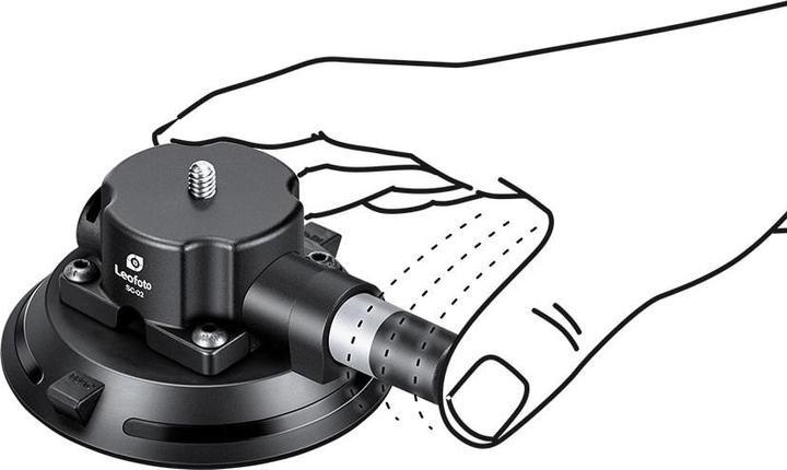 Actual product image Leofoto Vacuum pump with suction cup SC-02 Set (Stand adapter)