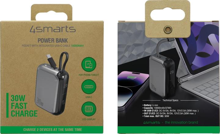 Produktbild 4smarts Pocket Charger (10000 mAh, 30 W, 37 Wh)