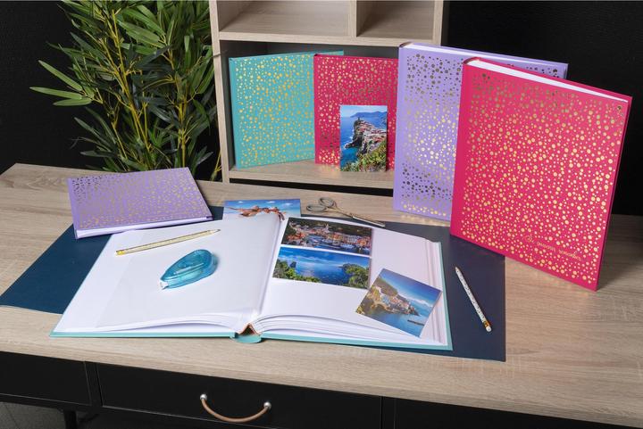 Produktbild Exacompta Fotoalbum Plum, 250 x 250 mm, violett / gold (25 x 25 cm)