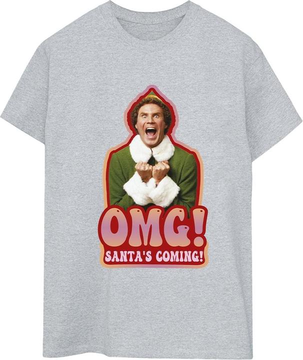 Immagine prodotto Elf Santa's Coming Maglietta Ampia Donna (XL)