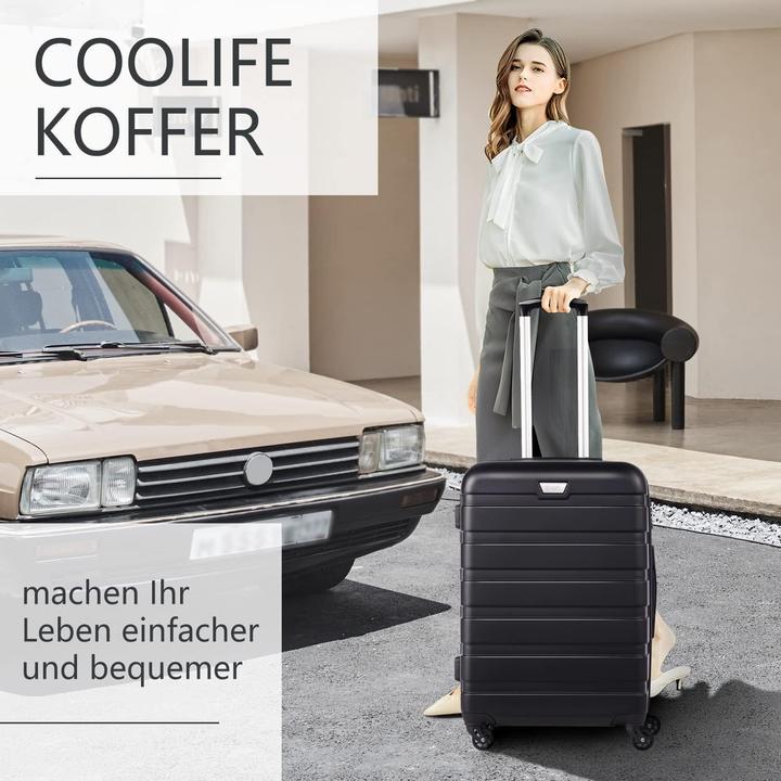 Produktbild Coolife Hartschalenkoffer mit TSA-Schloss (60 l, M (50 - 90l))