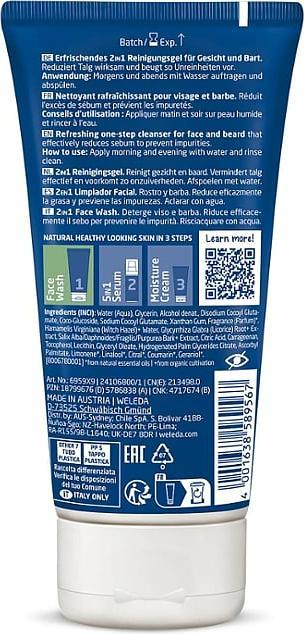 Immagine prodotto Weleda FOR MEN Lavaggio viso 2in1 (100ml) (Gel, 100 ml)