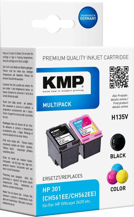 Image du produit KMP H135V Multipack BK/Color compatible avec HP CH 561/562 (M, CF, C, Y)