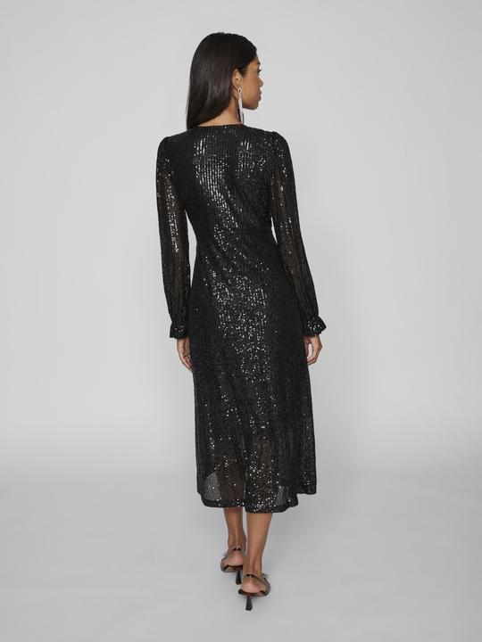 Produktbild Vila Vimaia Ls Sequin Midi Wrap Dress/Dc (34)