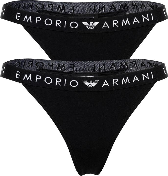 Emporio Armani Iconic Logoband 2 Pack T-Thong (L, Confezione da 2)