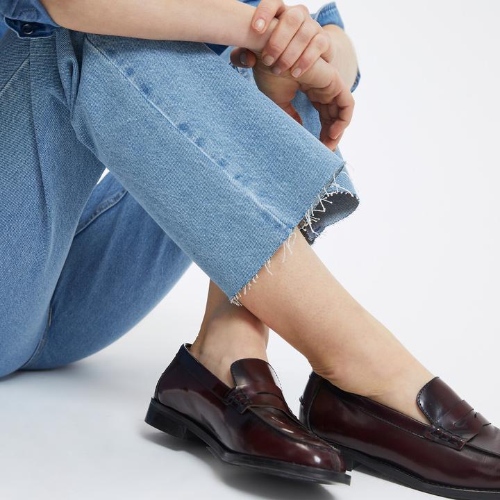 Produktbild La Redoute Collections Gerade High-Waist-Jeans in 7/8-Länge (L)