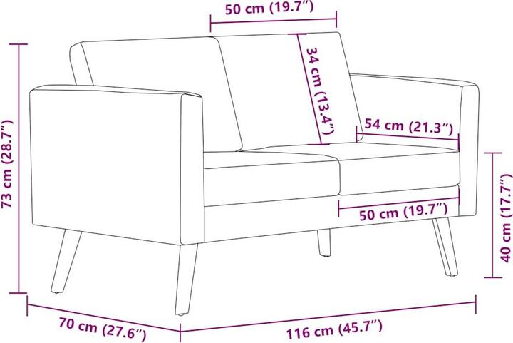 Produktbild VidaXL Canda (2-Sitzer)