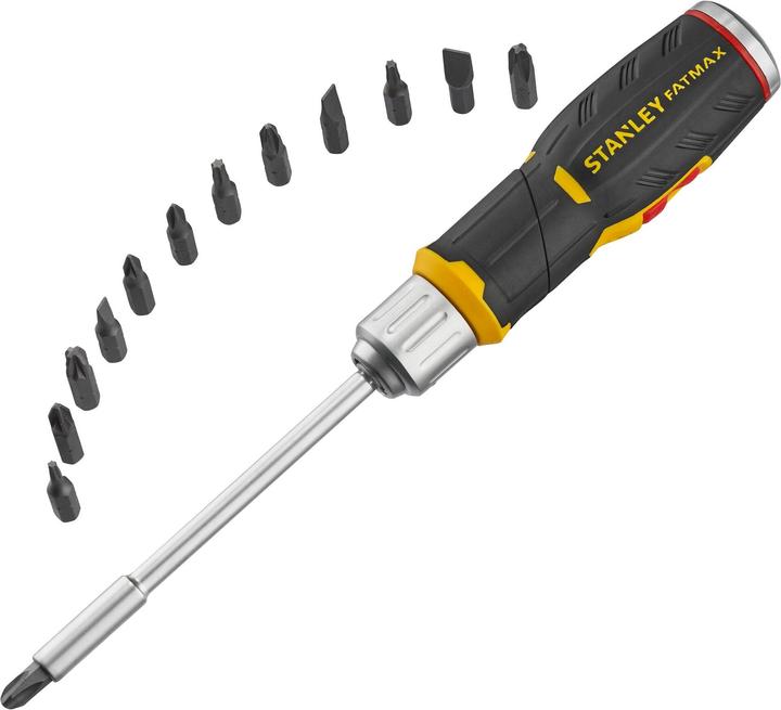 Actual product image Stanley Interchangeable bit flat screwdriver set, 12 pieces (Pozidriv cross recess (PZ), Port, Phillipps cross recess (PH))