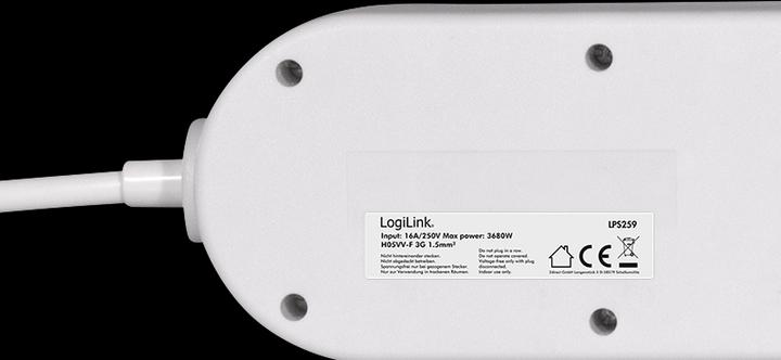 Actual product image LogiLink 6x CEE 7/3 (6 x, CEE 7/3, 1.50 m)