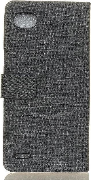 Produktbild MU Classic Leder/Stoff Hülle mit Standfunktion (LG Q6, LG Q6+)