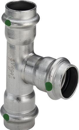 Image du produit Viega Sanpress Inox T-stykke 42 x 28 x 42 mm rustfrit stål (Raccord à sertir)
