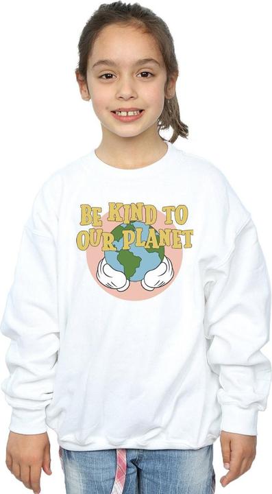 Actual product image Disney Girls Mickey Mouse Be Kind To Our Planet Sweatshirt (152, 158)