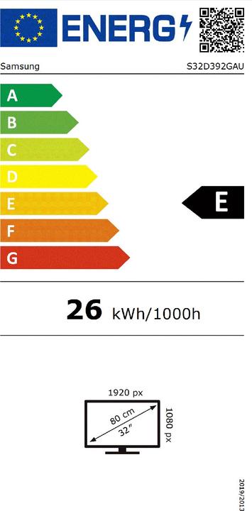 Energie-Label Samsung 32"1500R FHD 1920X1080 100HZ VA 4MS