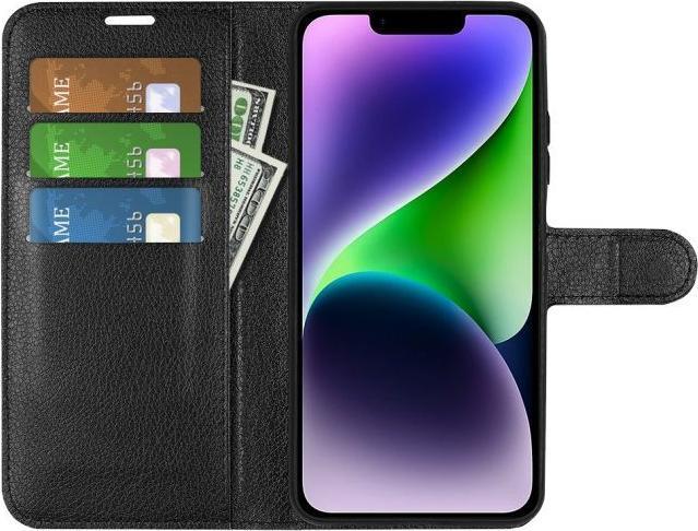 Actual product image MU Classic Litchi Leather Bookcover Series (Apple iPhone 15)