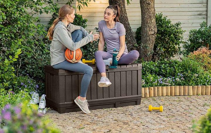 Produktbild Keter Kentwood Rectangular Storage Cabinet Braunes Holz (350 l)