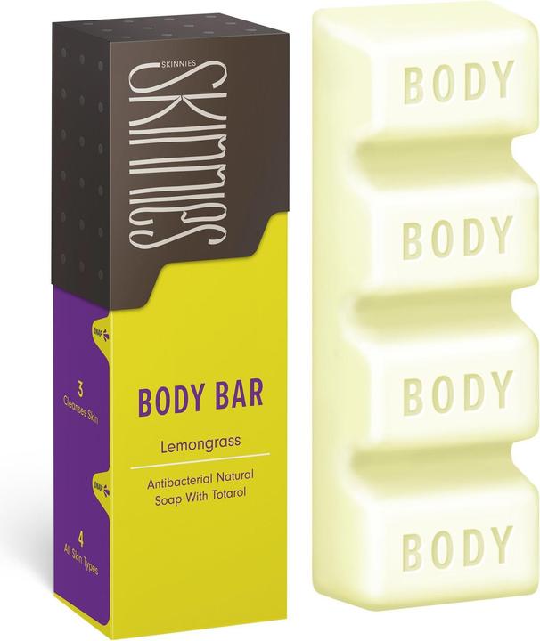 Produktbild Skinnies Body Bar Lemongrass (Hartseife, 100 ml)