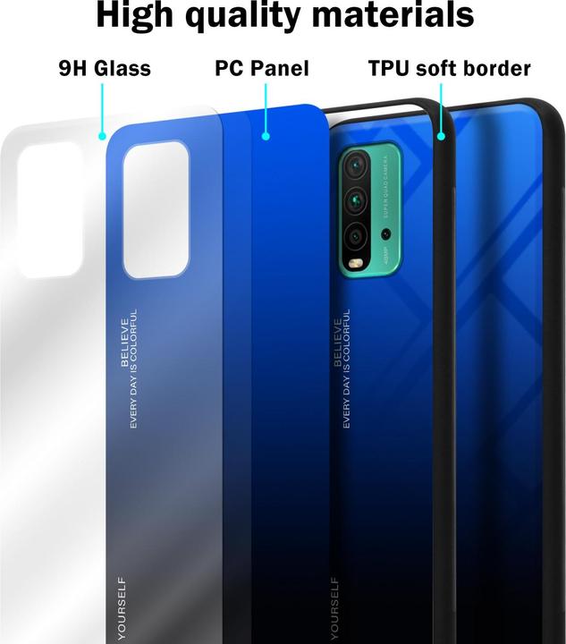 Immagine prodotto Cadorabo Manicotto per vetro in TPU a 2 colori (Xiaomi Redmi 9T, Xiaomi Poco M3)