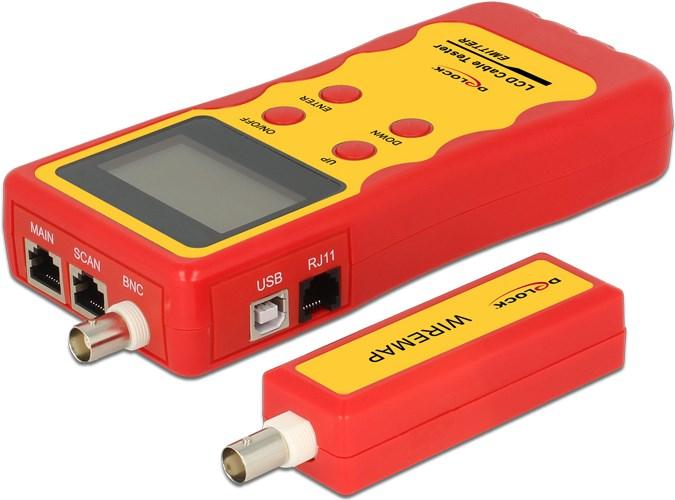 Produktbild Delock LCD Kabeltester RJ45 / RJ12 / BNC / USB