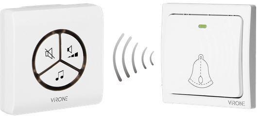 Actual product image Orno WAYO AC Wireless Doorbell Network Connected Button Battery Free Learning System 25 Tones 80m