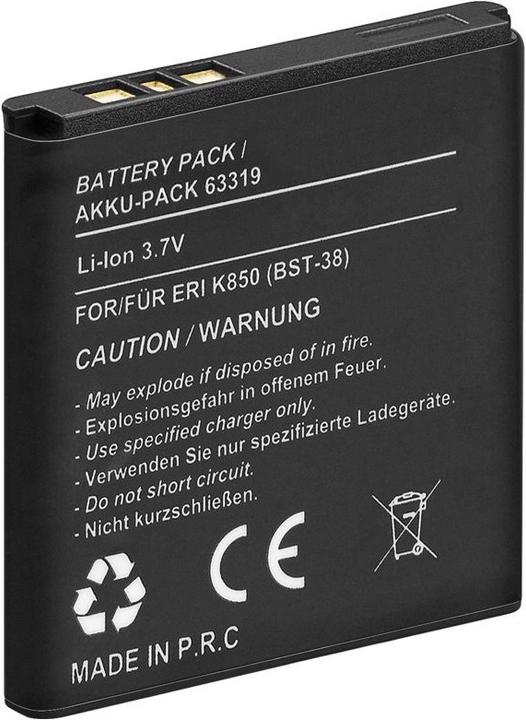 Actual product image Sony Ericsson Battery BST-38 Battery K850i, K850, W980i