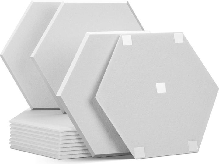Immagine prodotto Kuchoow Pannelli acustici esagonali con adesivo (12 pz.)