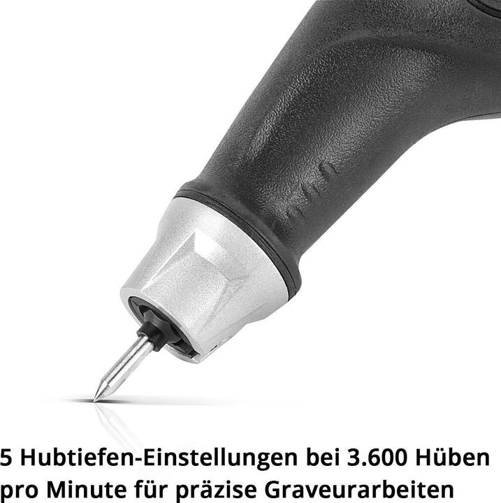 Produktbild Stahlwerk Gravurmaschine GM-3600 ST mit 24 W elektrischer Gravierer Gravurstift
