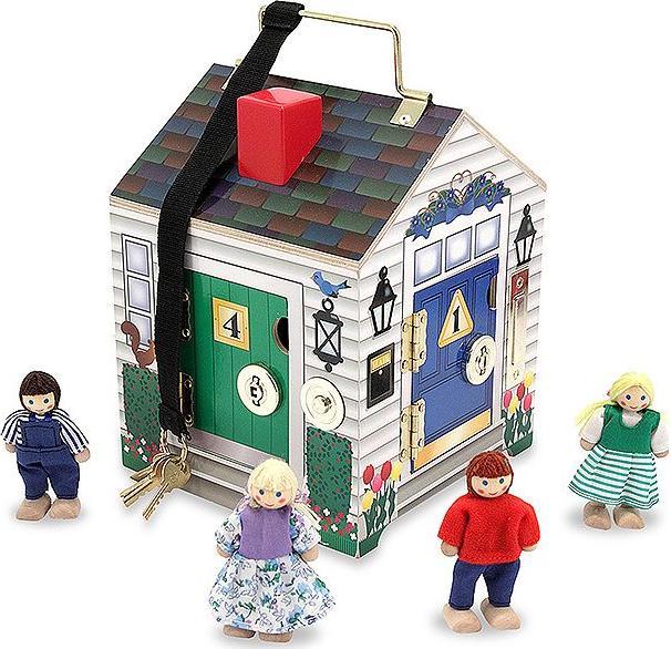 Image du produit Melissa & Doug Maison En Bois Avec Des Colliers De Porte