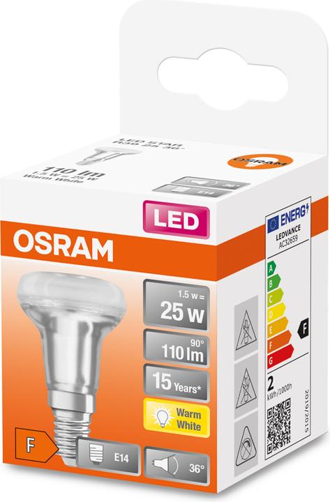 Actual product image Osram Star R39 (E14, 25 W, 110 lm, 1 x, F)