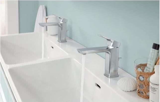 Immagine prodotto Villeroy & Boch Mobile V&B doppio lavabo SUBWAY 3.0 1300x470mm w ÜL con HL we C+ (470 mm, 1300 mm)