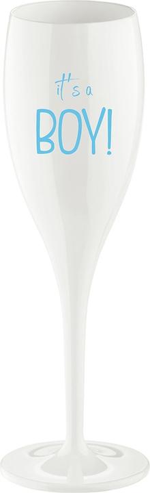 Produktbild Koziol Sektglas 100 ml mit Druck CHEERS No. 1 IT'S A BOY (10 cl, 1 Gläser, Sektgläser)