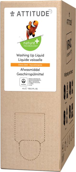 Image du produit Attitude Liquide vaisselle refill zeste d'agrumes, 4 litres (Liquide)