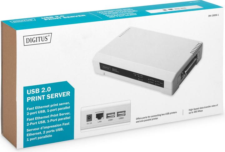 Image du produit Digitus Serveur d'impression 2+1 ports